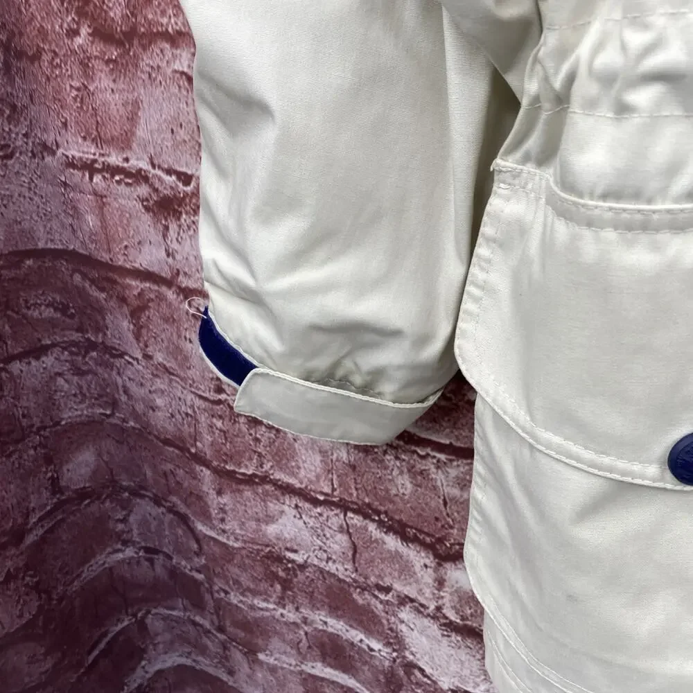 Vintage Pacific Trail, Women’s trail jacket with hood size Cream, Blue Size S